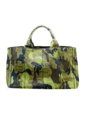Prada camouflage Canapa Logo tote bag