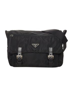 Prada Black Nylon Messenger Bag