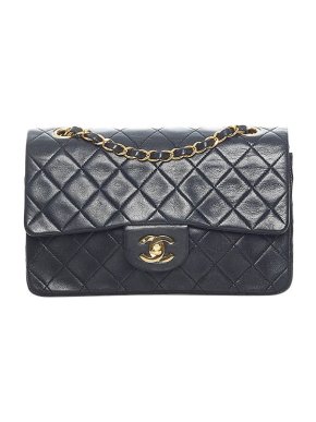 Chanel Small Classic Lambskin Leather Double Flap Bag