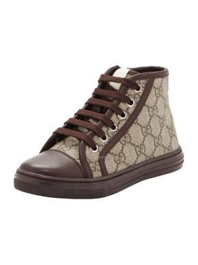 Gucci Kid's Supreme Canvas & Leather High Tops