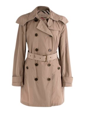 Burberry Brit Beige Hooded Trench Coat