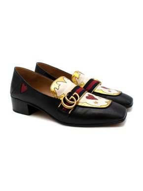 Gucci Peyton Heart-Embroidered Loafers