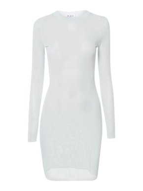 Alaia transparent sheen voile midi dress