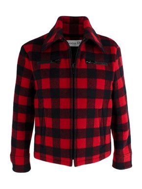 Dior red & black plaid wool jacket