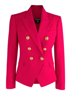 Balmain Hot Pink Double-Breasted Blazer