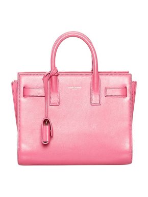 Saint Laurent pink leather Sac de Jour bag