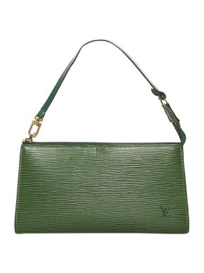 Louis Vuitton Green Epi Leather Pochette Accessoires Bag