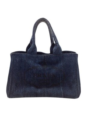 Prada denim Canapa Logo tote bag