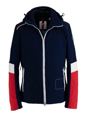 Rossignol Navy, Red and White Stripe Waterproof Coat