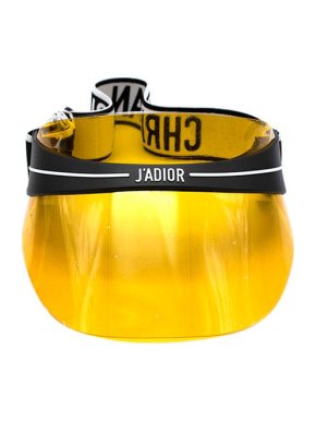 Dior yellow acetate logo elastic Club visor