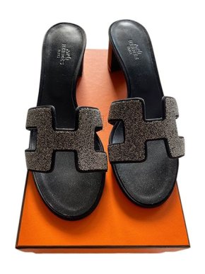 Hermes Crystal Embellished Oasis Sandals