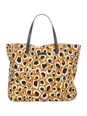 Gucci leopard print nylon tote bag