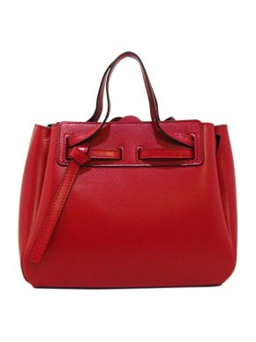 Loewe red leather Lazo tote bag