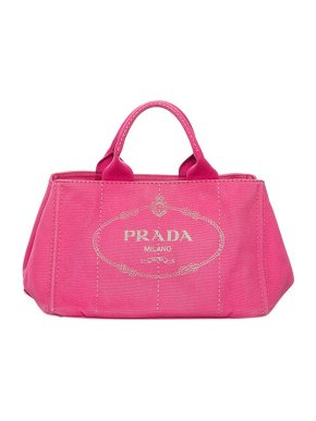 Prada pink canvas Canapa Logo tote bag