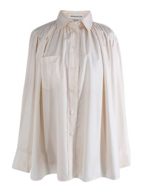 Victoria Beckham Pleated Silk Blouse
