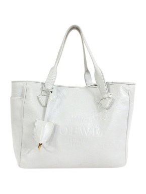 Loewe vintage white leather Heritage tote bag