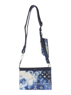 Louis Vuitton blue Monogram Bandana canvas Gaston Wearable Wallet bag
