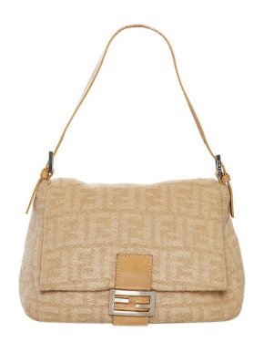 Fendi vintage cream Zucca canvas Mamma Baguette bag