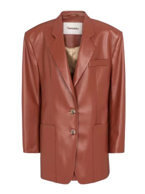 Nanushka Vegan-leather Evan Longline Blazer 1