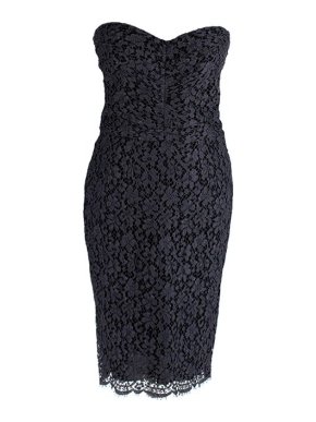 Dolce & Gabbana Black Lace Strapless Mini Dress