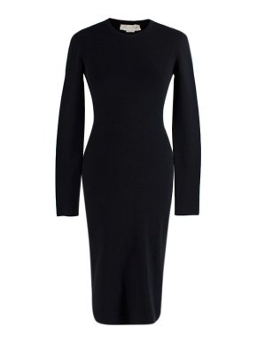 Stella McCartney black long sleeve open back dress