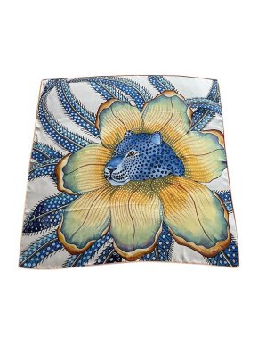 Hermes Baobab Cat Silk Scarf 90