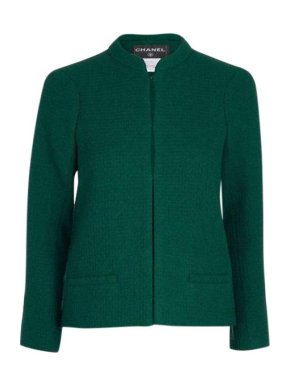 Chanel Green Wool Runway Jacket
