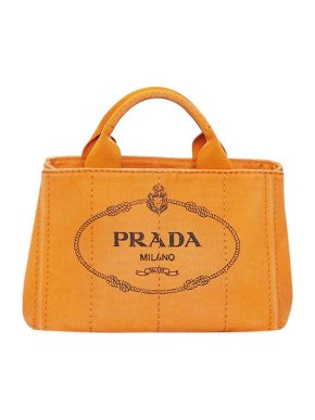 Prada orange canvas Canapa Logo tote bag