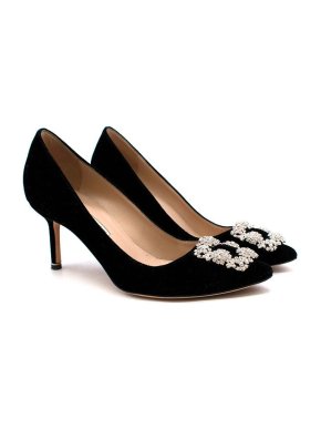 Manolo Blahnik Velvet Hangisi Pumps