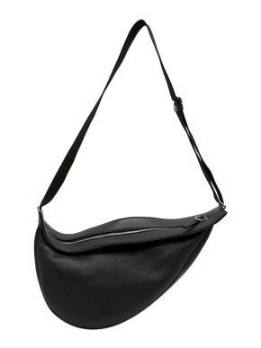 Banana Black Leather Shoulder Bag