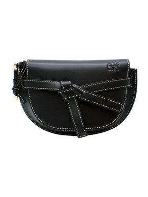 Loewe black leather mini Gate Dual bag
