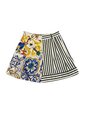 Dolce & Gabbana majolica striped cotton shorts