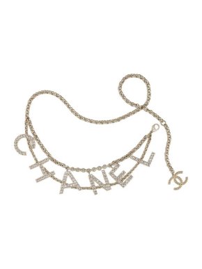 Chanel Crystal Embellished Logo Chain Belt - Sold out