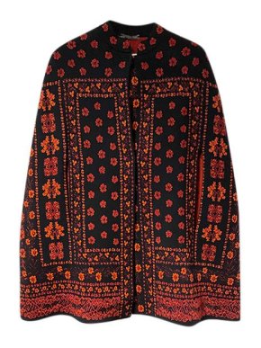 Alexander McQueen Intarsia Knit Cape