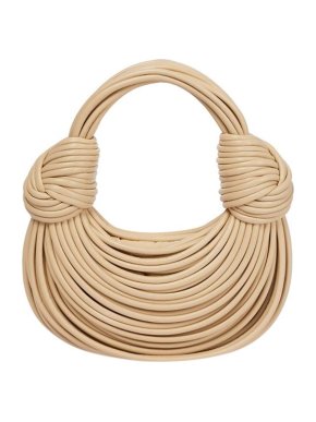 Bottega Veneta beige leather Double Knot Spagetti bag