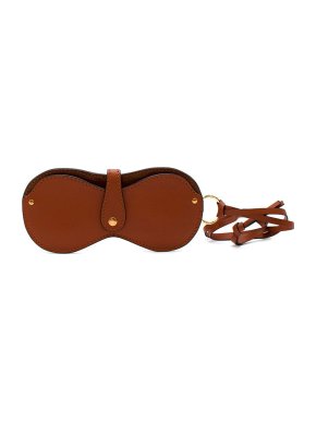 Ulla Johnson Alvie Tan Leather Sunglasses Case