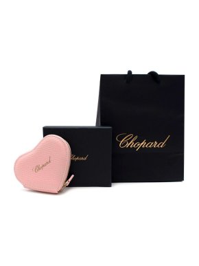 Chopard Pink Grained Leather Heart Coin Purse