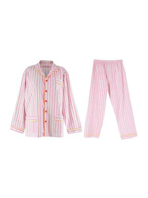 Candy Stripe Cotton Pyjamas Set 1