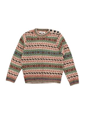 Caramel Multicoloured Knitted Fairisle Jumper