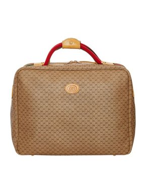 vintage beige Microguccisima canvas travel bag