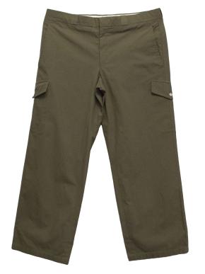 Hermes Mens Khaki Straight Leg Cargo Trousers