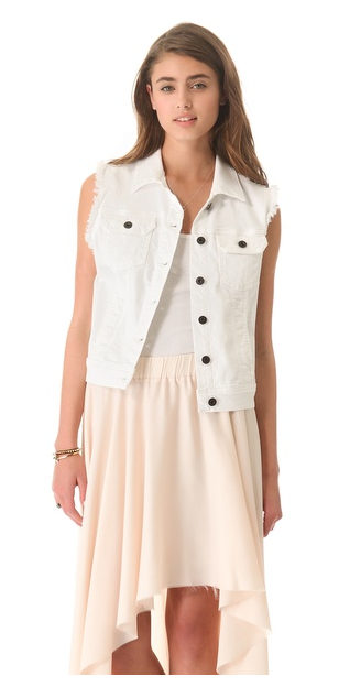 Adriano Goldschmied White Denim Vest
