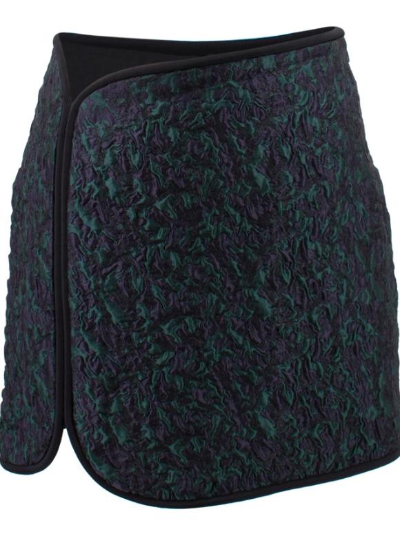 Phillip Lim Green and Navy Textured Skirt