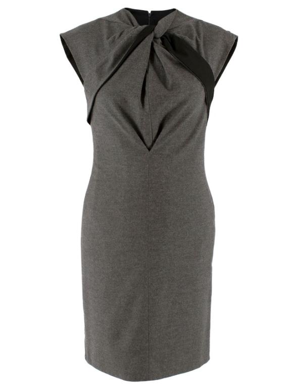 Gucci Grey Wool Tailored Dress