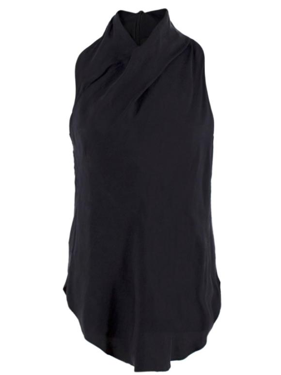 Carven Haut Twill High-neck Sleeveless Top