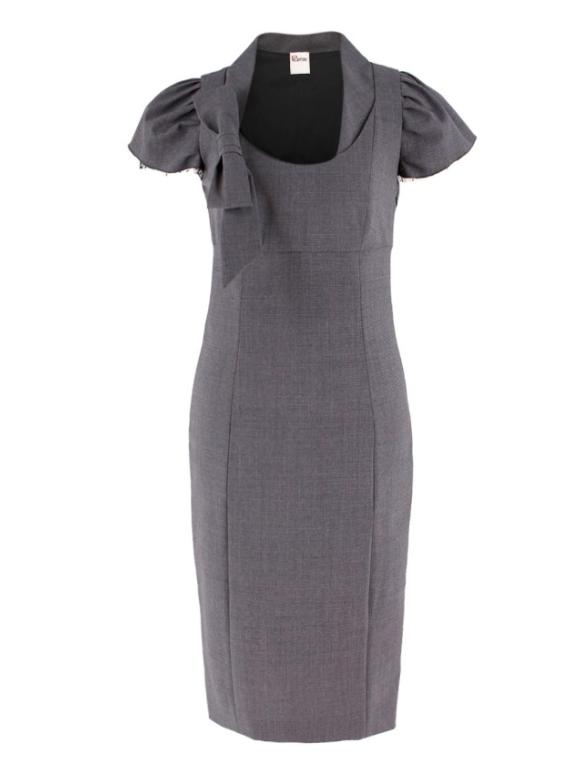 Red Valentino wool-blend houndstooth dress