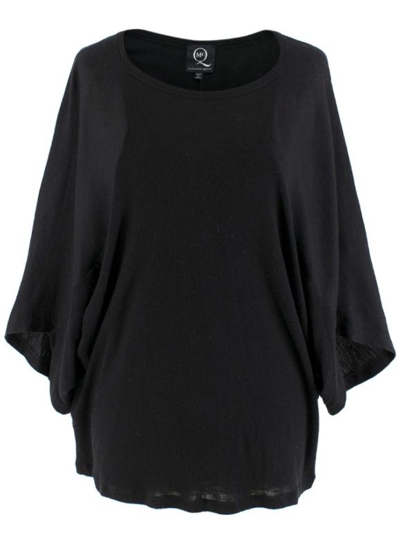 McQ By Alexander McQueen Black Kimono T-Shirt Top