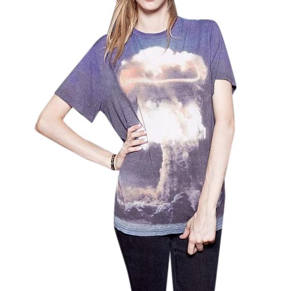 Christopher Kane Blue Atomic Bomb-Print T-shirt