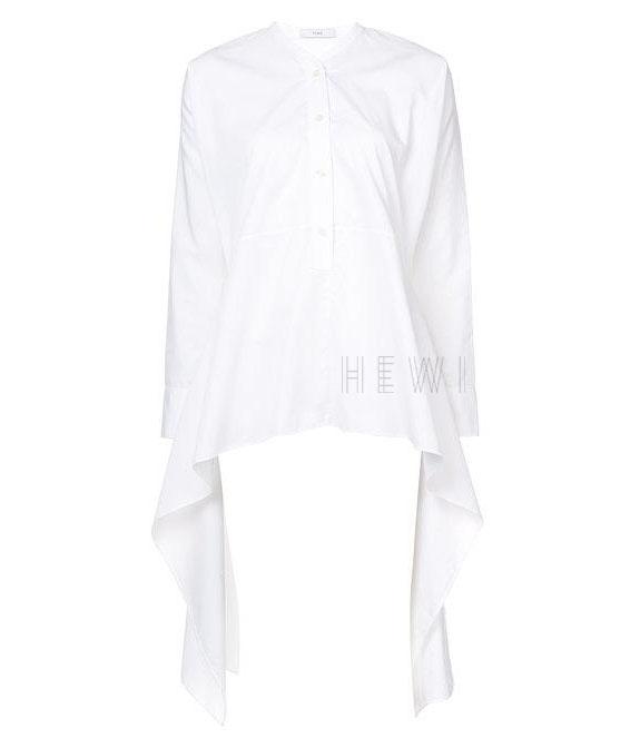 Tome White Tie Black Blouse