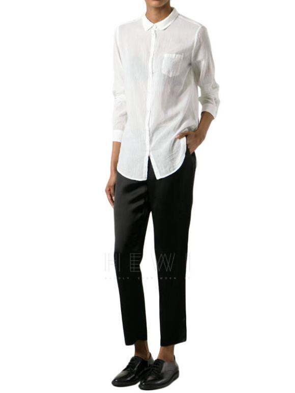 Forte Forte Crinkle-Effect Silk White Shirt